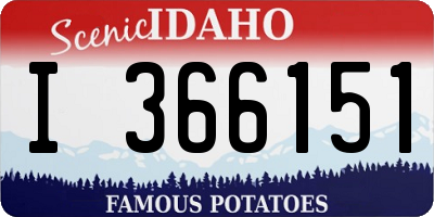 ID license plate I366151