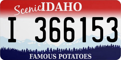 ID license plate I366153