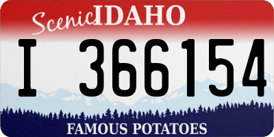 ID license plate I366154