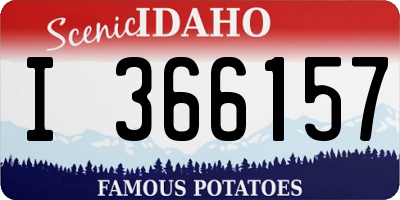 ID license plate I366157