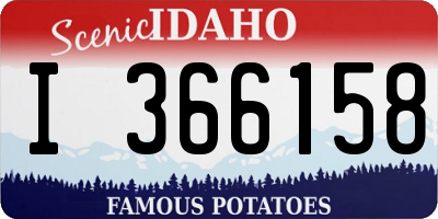ID license plate I366158