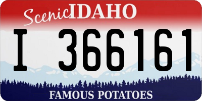 ID license plate I366161