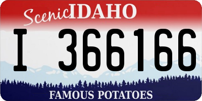 ID license plate I366166