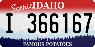 ID license plate I366167