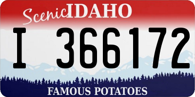 ID license plate I366172
