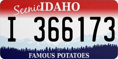 ID license plate I366173