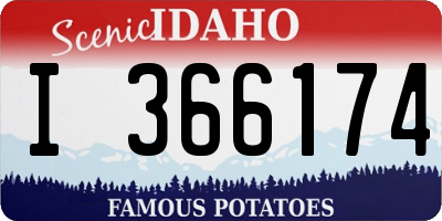 ID license plate I366174