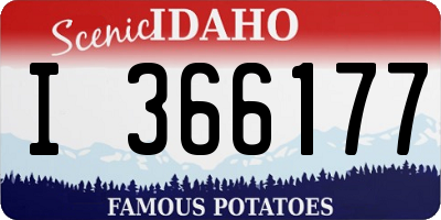 ID license plate I366177