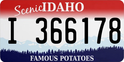 ID license plate I366178