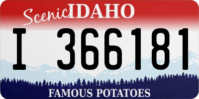 ID license plate I366181