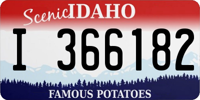ID license plate I366182