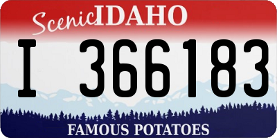 ID license plate I366183
