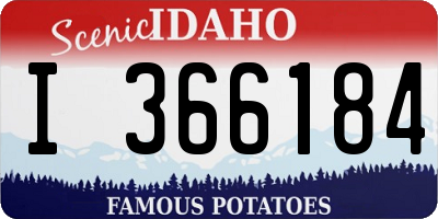 ID license plate I366184