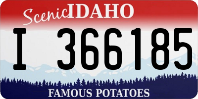 ID license plate I366185