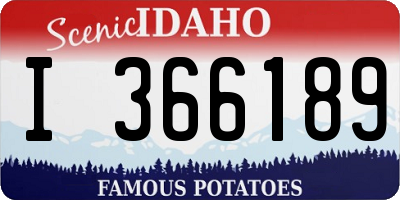 ID license plate I366189