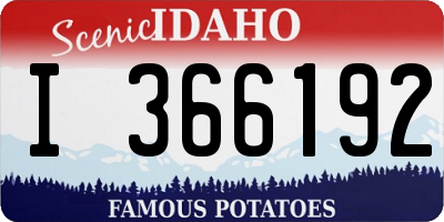 ID license plate I366192