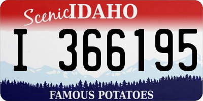 ID license plate I366195