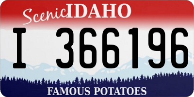 ID license plate I366196