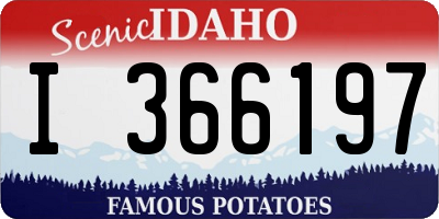 ID license plate I366197