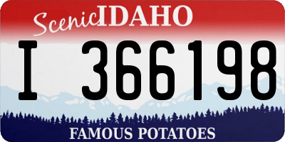 ID license plate I366198