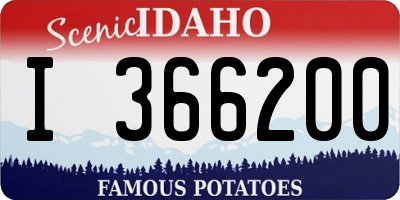 ID license plate I366200