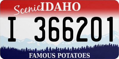 ID license plate I366201