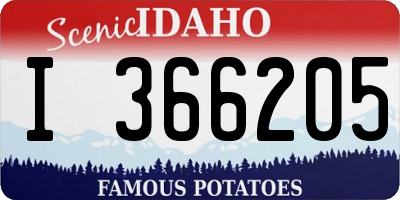 ID license plate I366205
