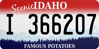 ID license plate I366207