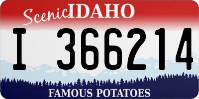 ID license plate I366214
