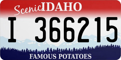 ID license plate I366215