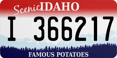ID license plate I366217