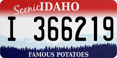 ID license plate I366219