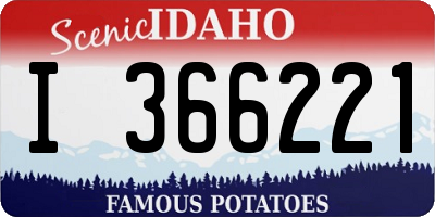 ID license plate I366221