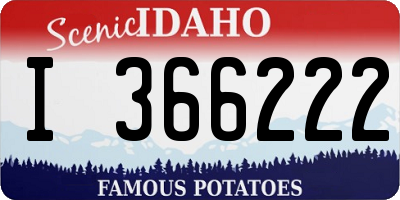 ID license plate I366222