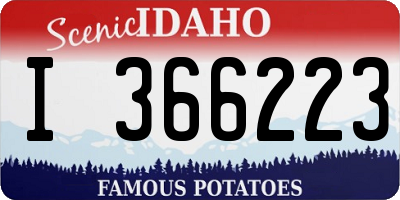 ID license plate I366223