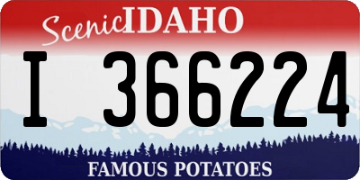 ID license plate I366224