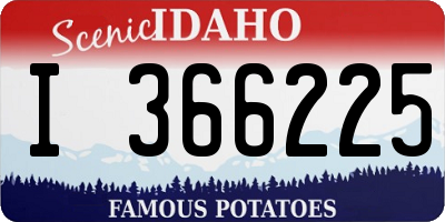 ID license plate I366225