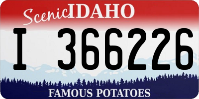 ID license plate I366226