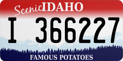 ID license plate I366227