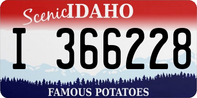 ID license plate I366228