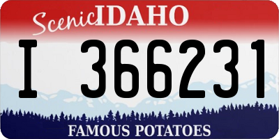 ID license plate I366231
