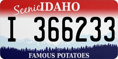 ID license plate I366233