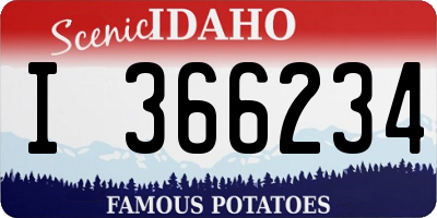 ID license plate I366234