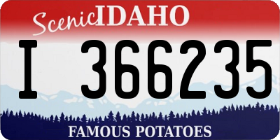 ID license plate I366235