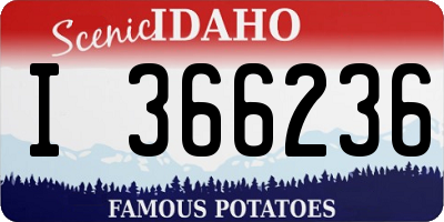 ID license plate I366236