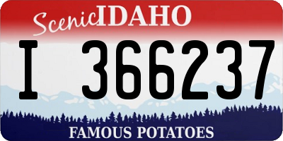 ID license plate I366237