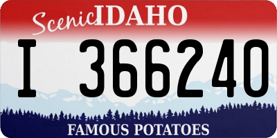 ID license plate I366240