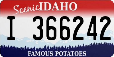 ID license plate I366242