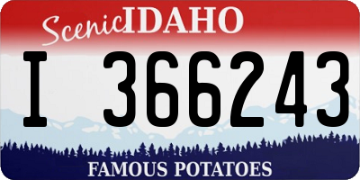 ID license plate I366243