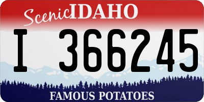 ID license plate I366245